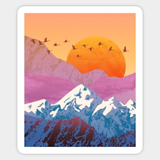 Mountain Landscape Sticker